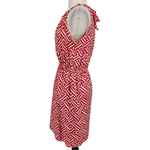 Nell Couture Silk Geo Print Halter Dress Size 4 - Picture 3 of 6